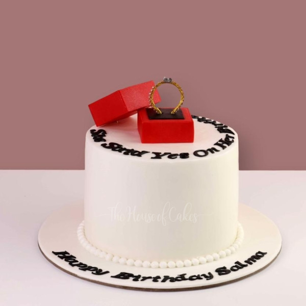 She Said Yes Cake