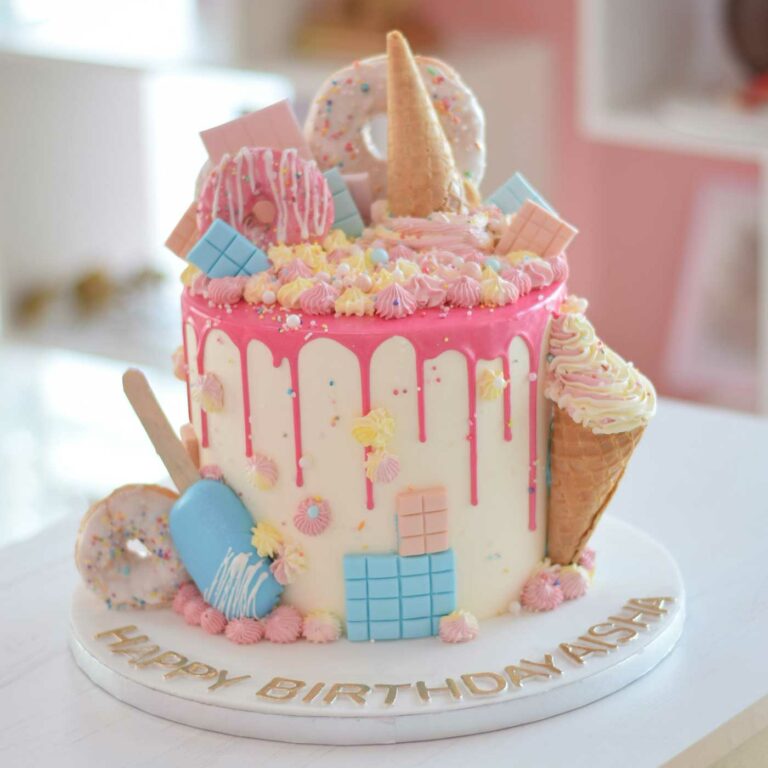 Ice cream cones, doughnuts and popsicle cake The House of Cakes Dubai