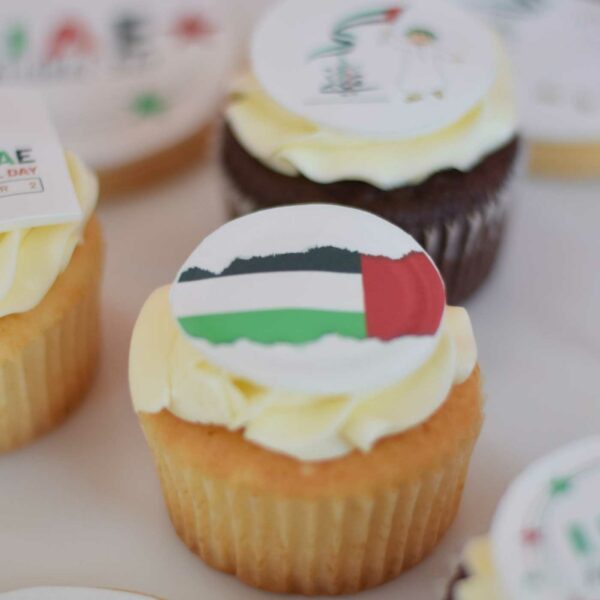 Cupcake with UAE flag