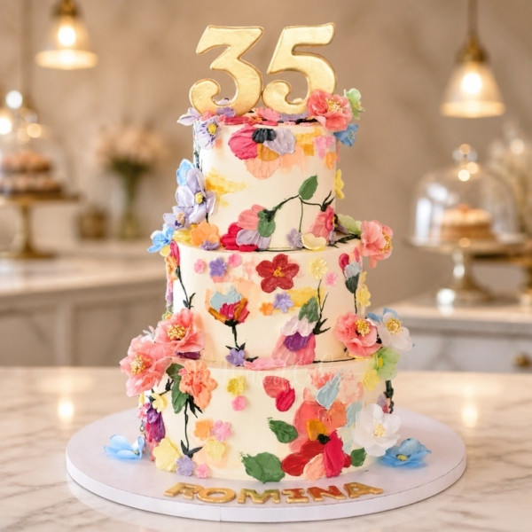 Pretty Flowers Cake