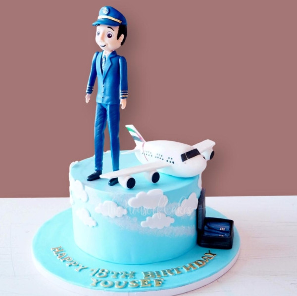 Pilot and Plane Cake