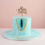 Blue Geode Cake