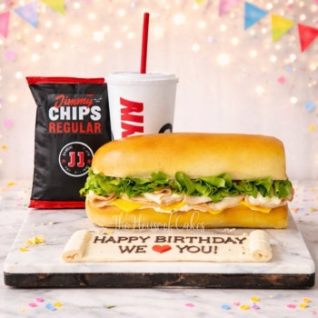 Jimmy John's Ham and Cheese Sandwich Cake