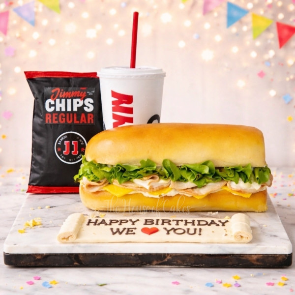 Jimmy John's Ham and Cheese Sandwich Cake