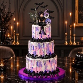 Wednesday Addams Cake