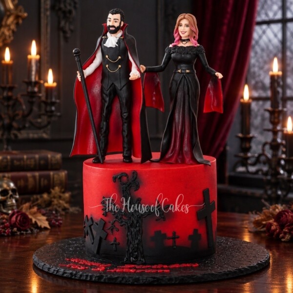 Halloween Cake with Customised Figures