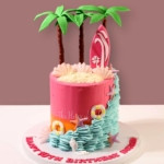 pink surf cake