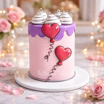 Comic Valentine's day Cake