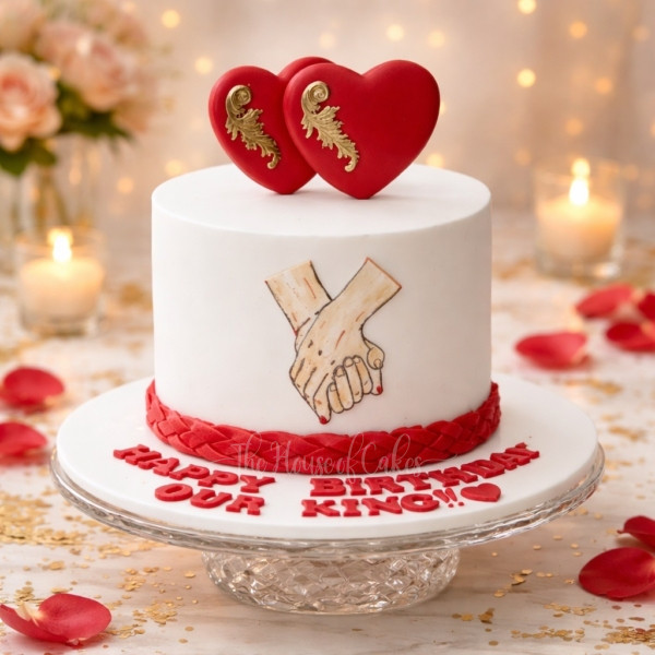 Holding hands cake