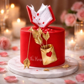 Cupid's arrows cake