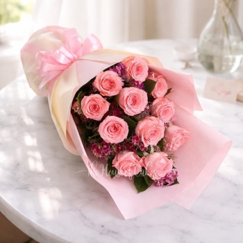 Pretty Blush Roses Bouquet