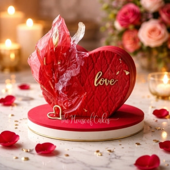 Velvet heart cake