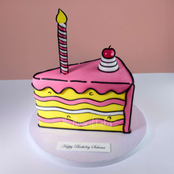 Cartoon Style Comic Cake