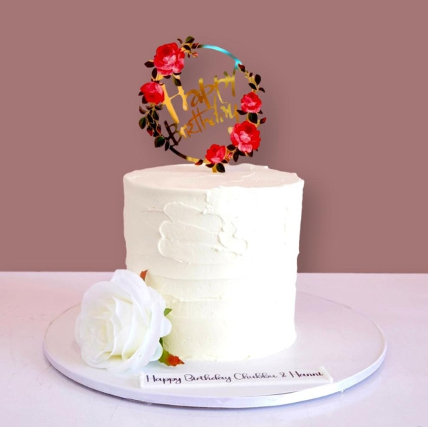 simple and elegant birthday cake