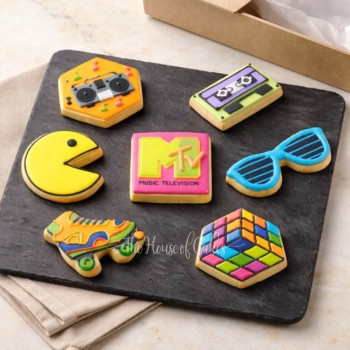 80's theme cookies
