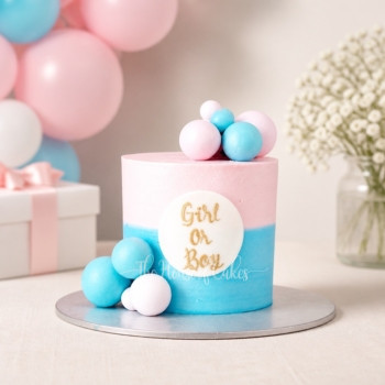 Girl or Boy Gender Reveal Cake