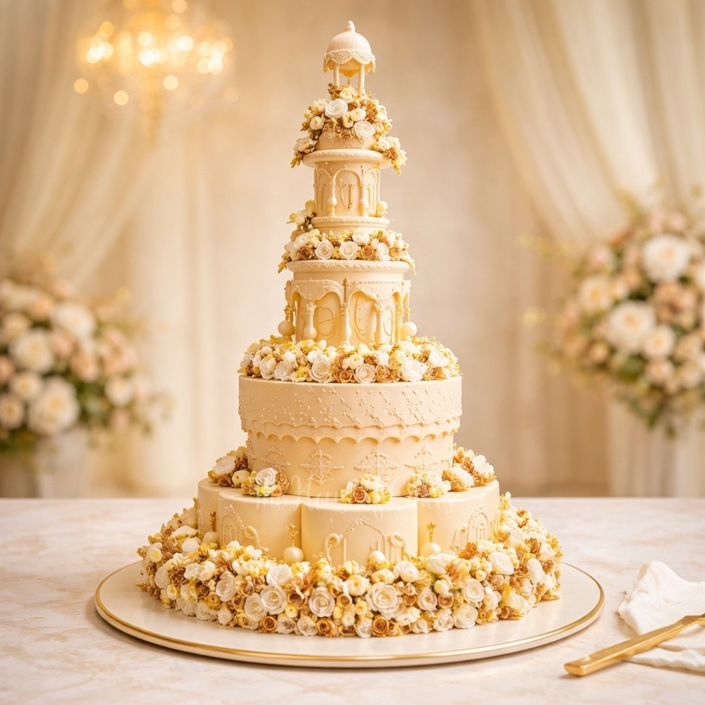 Exquisite Royal Wedding Cake at House of Cakes Dubai