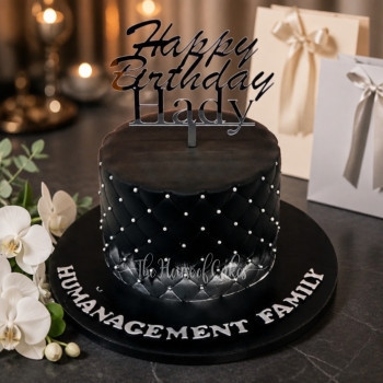 Black and Silver Cake in Dubai