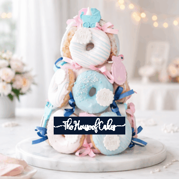 Gender Reveal Doughnut Tower in Dubai
