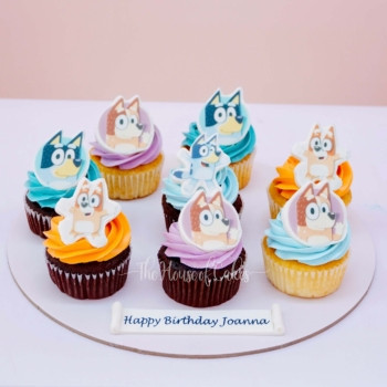 bluey and bingo cupcakes