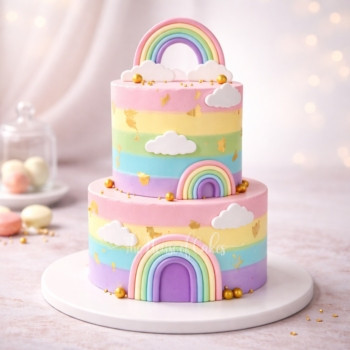 Pretty Rainbow Cake