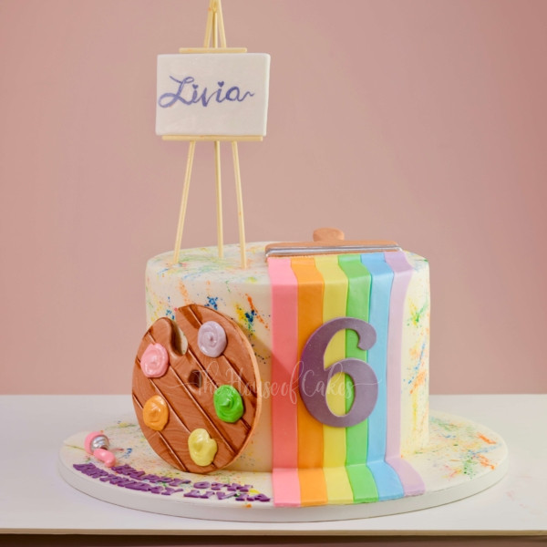 artist palette cake