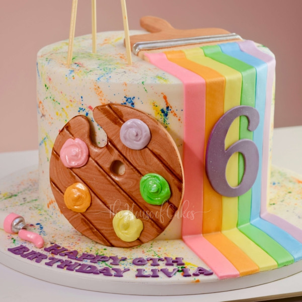 artist palette cake