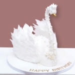 white swan cake
