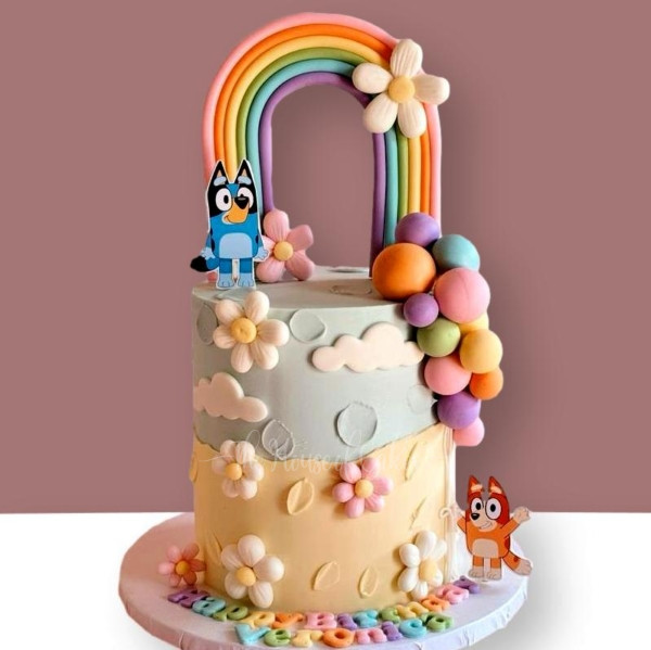Blissful Bluey and Bingo Cake