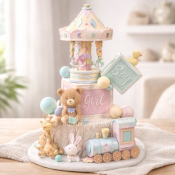 Indulgent Gender Reveal Cake &ndash; House of Cakes Bakery, Dubai