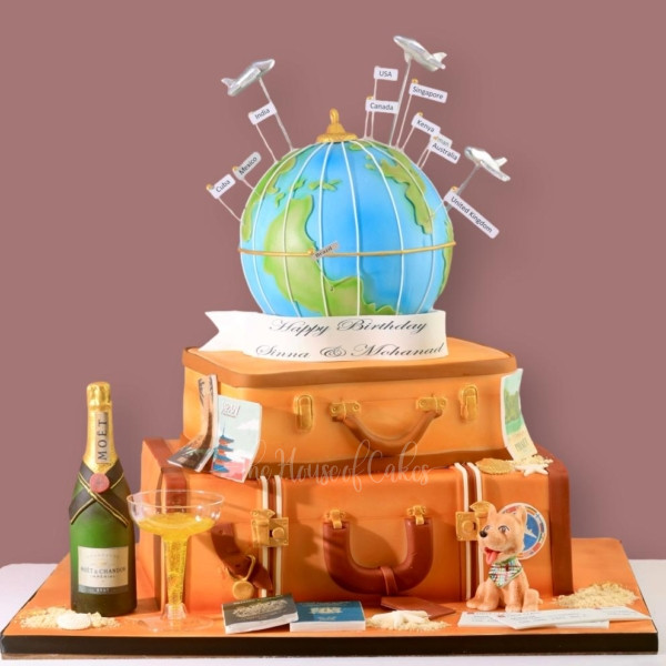 Luxury traveller cake