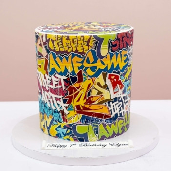 graffiti cake