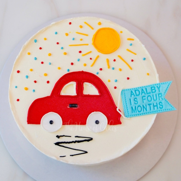 4 months car cake