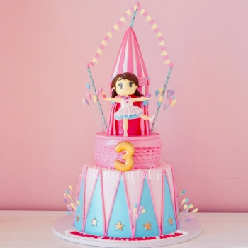 ballerinas pink circus dream cake