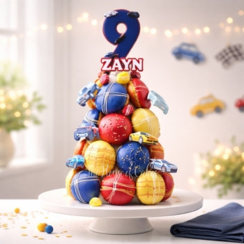 Doughnut tower with cars