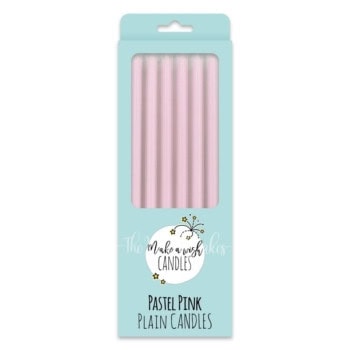 tall pastel pink candles