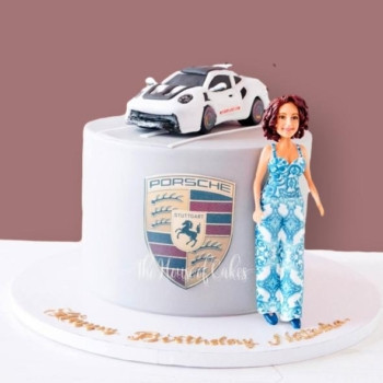 Pretty Lady and Porsche cake