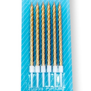 6 gold candles