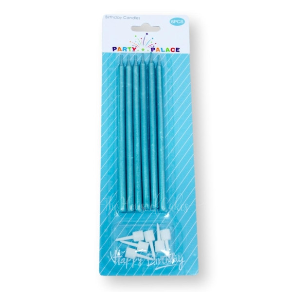 blue tall candles