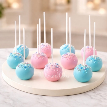 Gender reveal cake pops