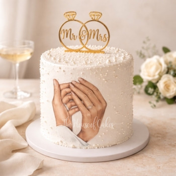Eternal Bliss Engagement Cake