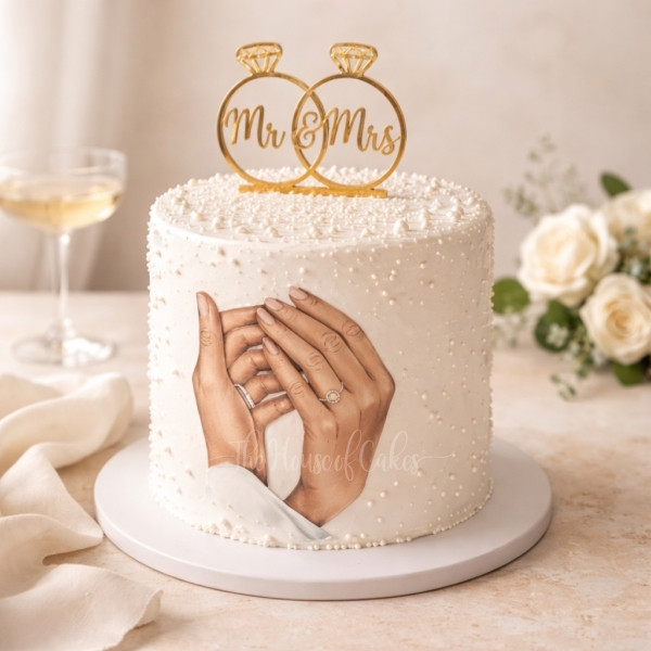 Eternal Bliss Engagement Cake