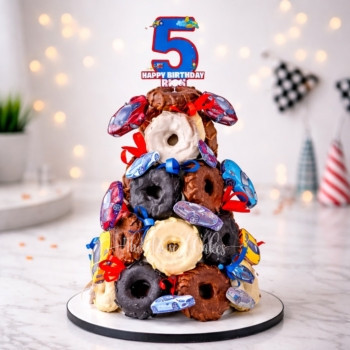 Doughnut Tower with Luxury Cars