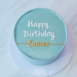 simple and elegant cream birthday cake