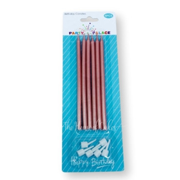 rose gold tall candles