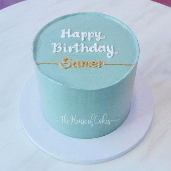 Simple and elegant cream birthday cake