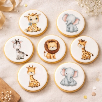 Cute Jungle Animals Cookies