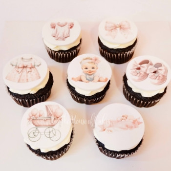 baby girl cupcakes