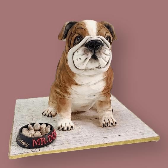 bulldog cake