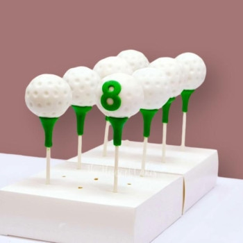 golf theme cake pops